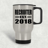Recruiter Established EST. 2018 - Silver Travel Mug