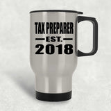 Tax Preparer Established EST. 2018 - Silver Travel Mug