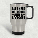 All I Need Is Love And A Lykoi - Silver Travel Mug