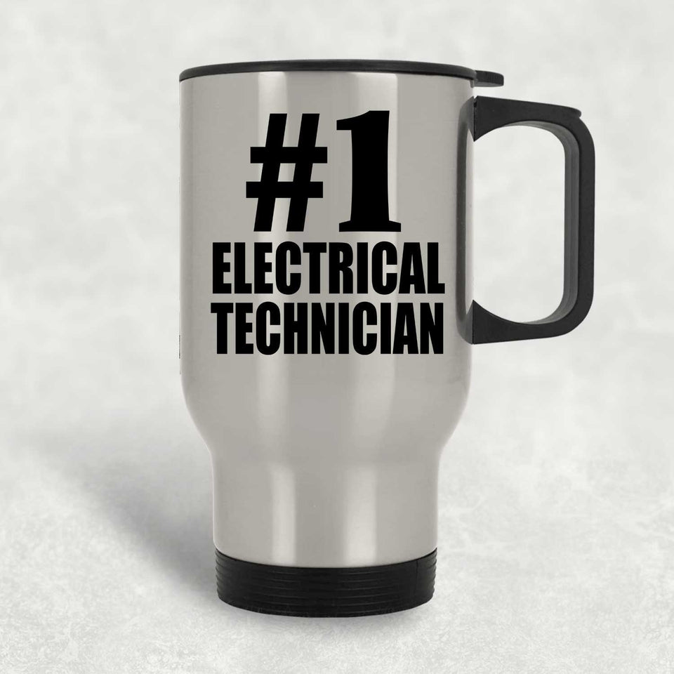 Number One #1 Electrical Technician - Silver Travel Mug