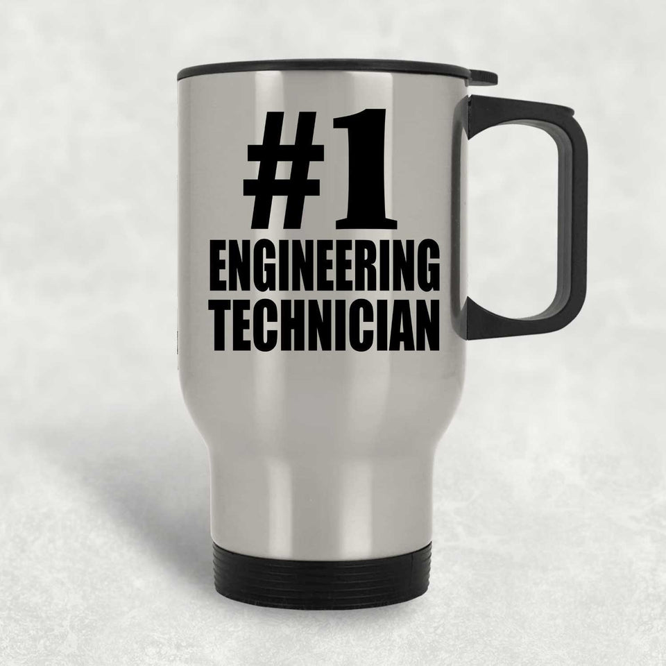 Number One #1 Engineering Technician - Silver Travel Mug