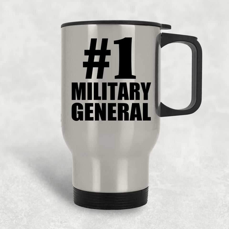 Number One #1 Military General - Silver Travel Mug