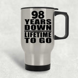 98th Anniversary 98 Years Down Lifetime To Go - Silver Travel Mug