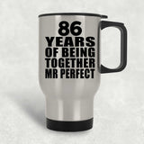 86th Anniversary 86 Years Of Being Mr Perfect - Silver Travel Mug