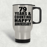 Happy 79th Anniversary 79 Years & Counting - Silver Travel Mug