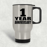 1st Anniversary 1 Year - Silver Travel Mug