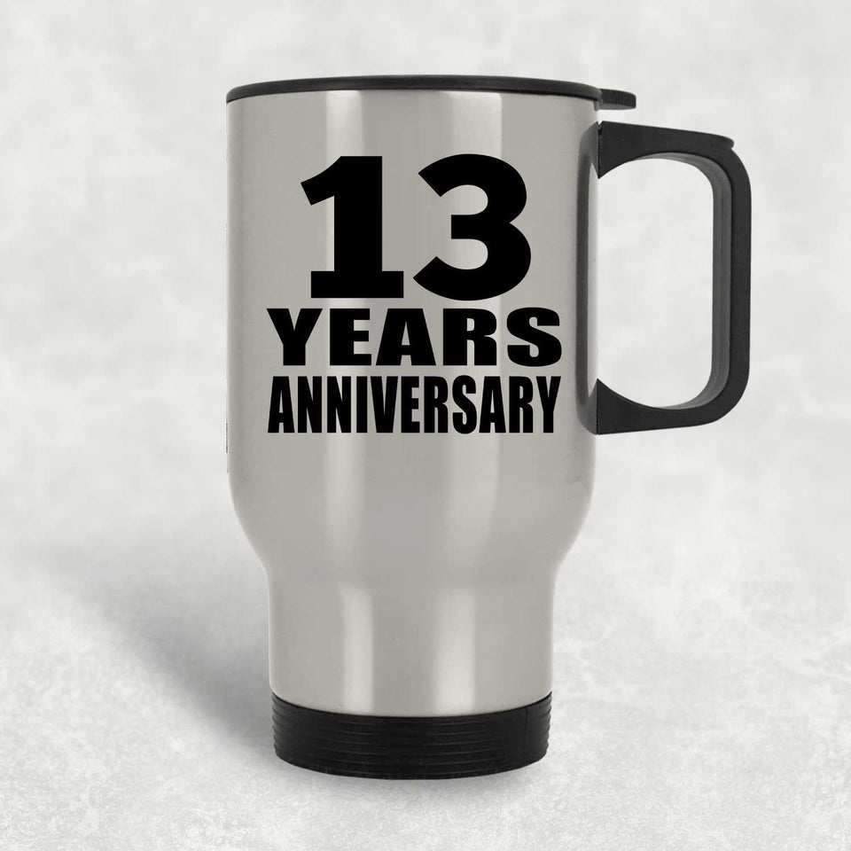 13th Anniversary 13 Years - Silver Travel Mug