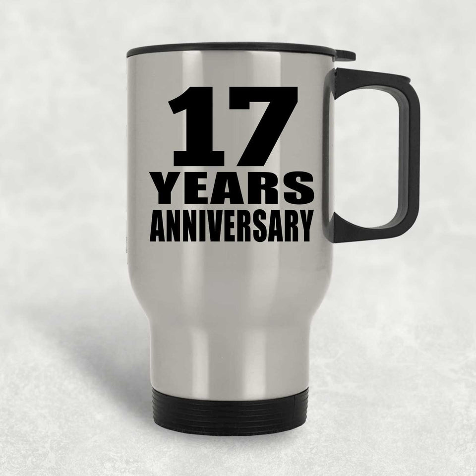 17th Anniversary 17 Years - Silver Travel Mug