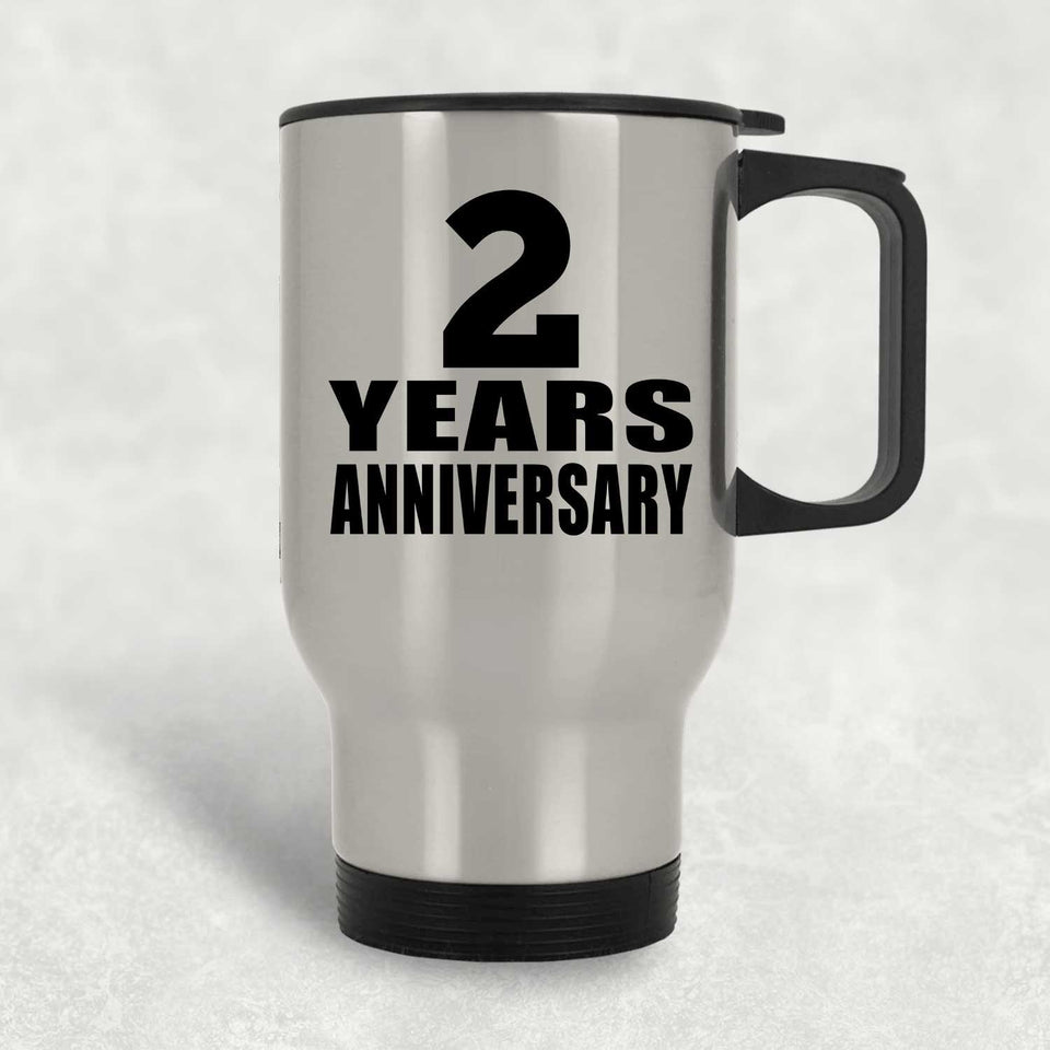 2nd Anniversary 2 Years - Silver Travel Mug