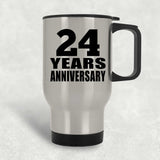 24th Anniversary 24 Years - Silver Travel Mug