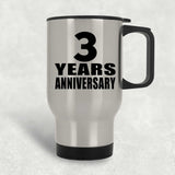 3rd Anniversary 3 Years - Silver Travel Mug