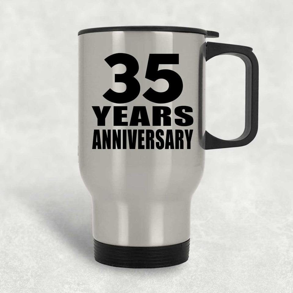 35th Anniversary 35 Years - Silver Travel Mug