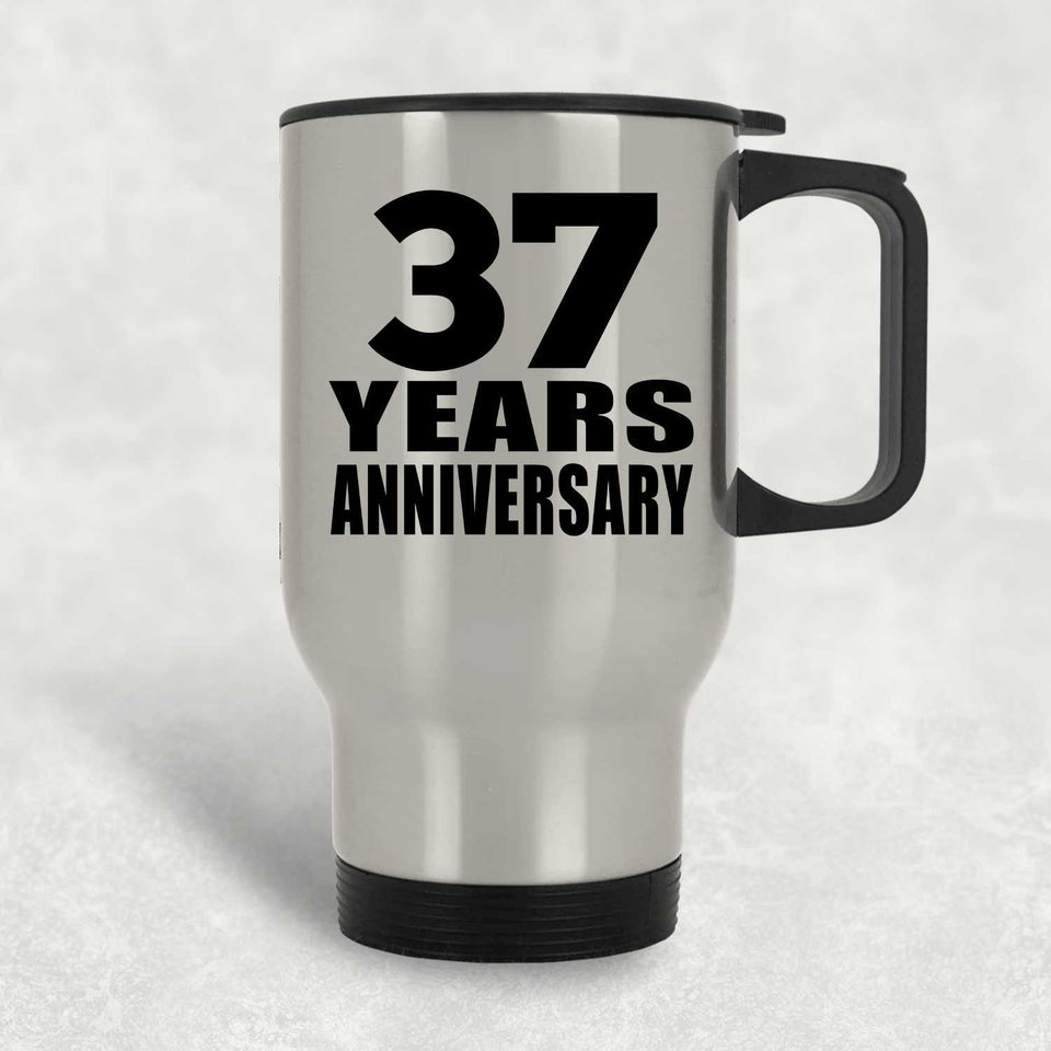37th Anniversary 37 Years - Silver Travel Mug
