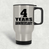 4th Anniversary 4 Years - Silver Travel Mug