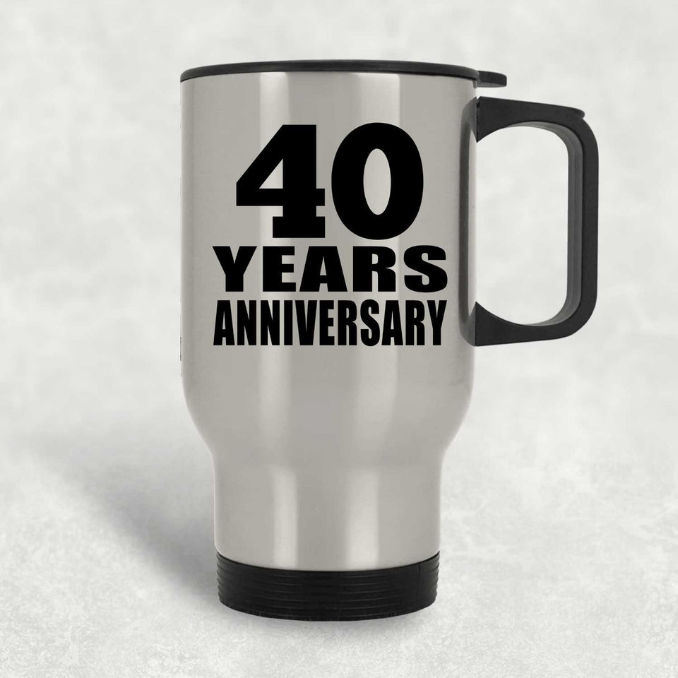 40th Anniversary 40 Years - Silver Travel Mug