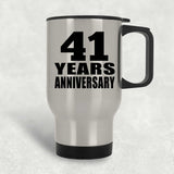 41st Anniversary 41 Years - Silver Travel Mug