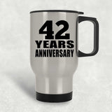 42nd Anniversary 42 Years - Silver Travel Mug