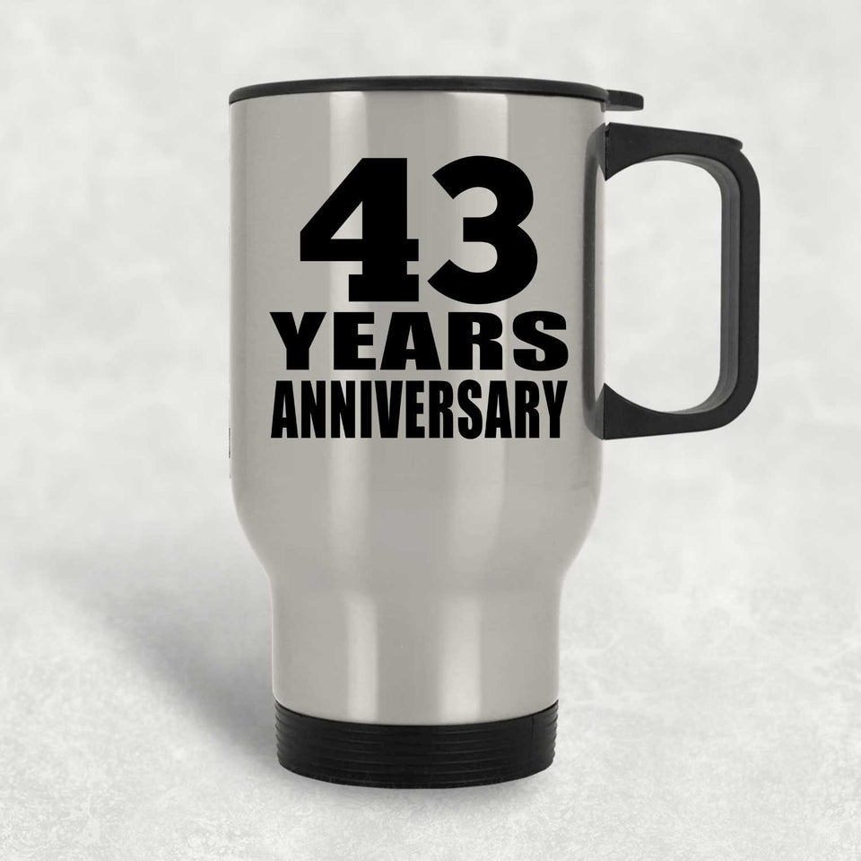 43rd Anniversary 43 Years - Silver Travel Mug