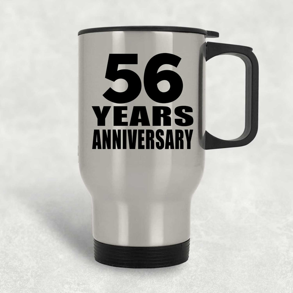 56th Anniversary 56 Years - Silver Travel Mug