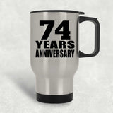 74th Anniversary 74 Years - Silver Travel Mug