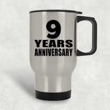 9th Anniversary 9 Years - Silver Travel Mug