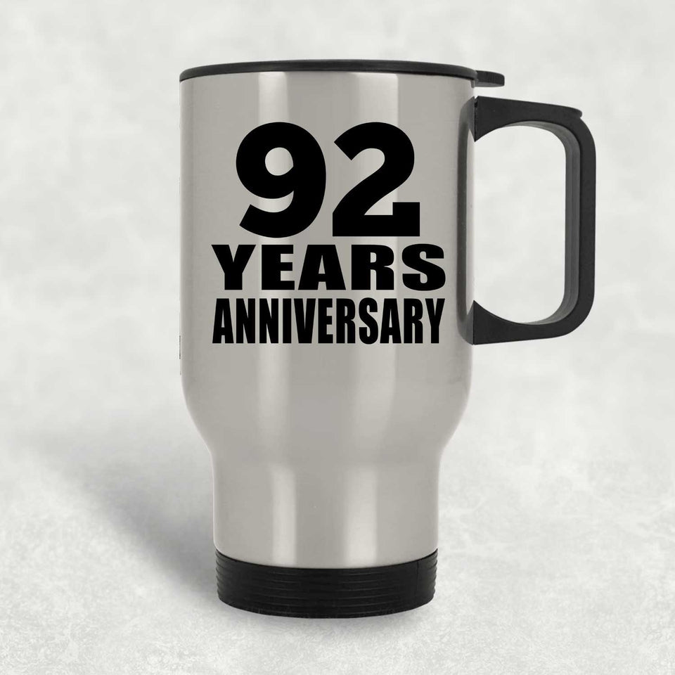 92nd Anniversary 92 Years - Silver Travel Mug