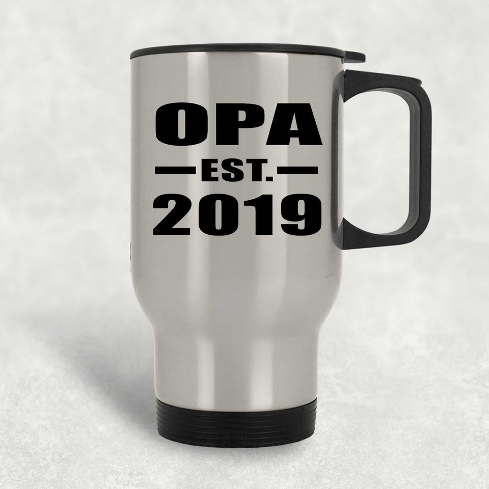 Opa Established EST. 2019 - Silver Travel Mug