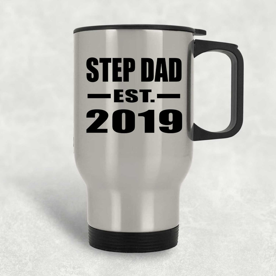 Step Dad Established EST. 2019 - Silver Travel Mug