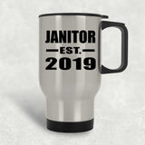 Janitor Established EST. 2019 - Silver Travel Mug