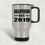 Salesperson Established EST. 2019 - Silver Travel Mug
