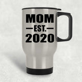 Mom Established EST. 2020 - Silver Travel Mug