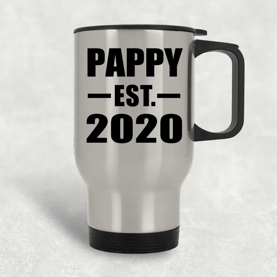 Pappy Established EST. 2020 - Silver Travel Mug