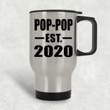 Pop-Pop Established EST. 2020 - Silver Travel Mug