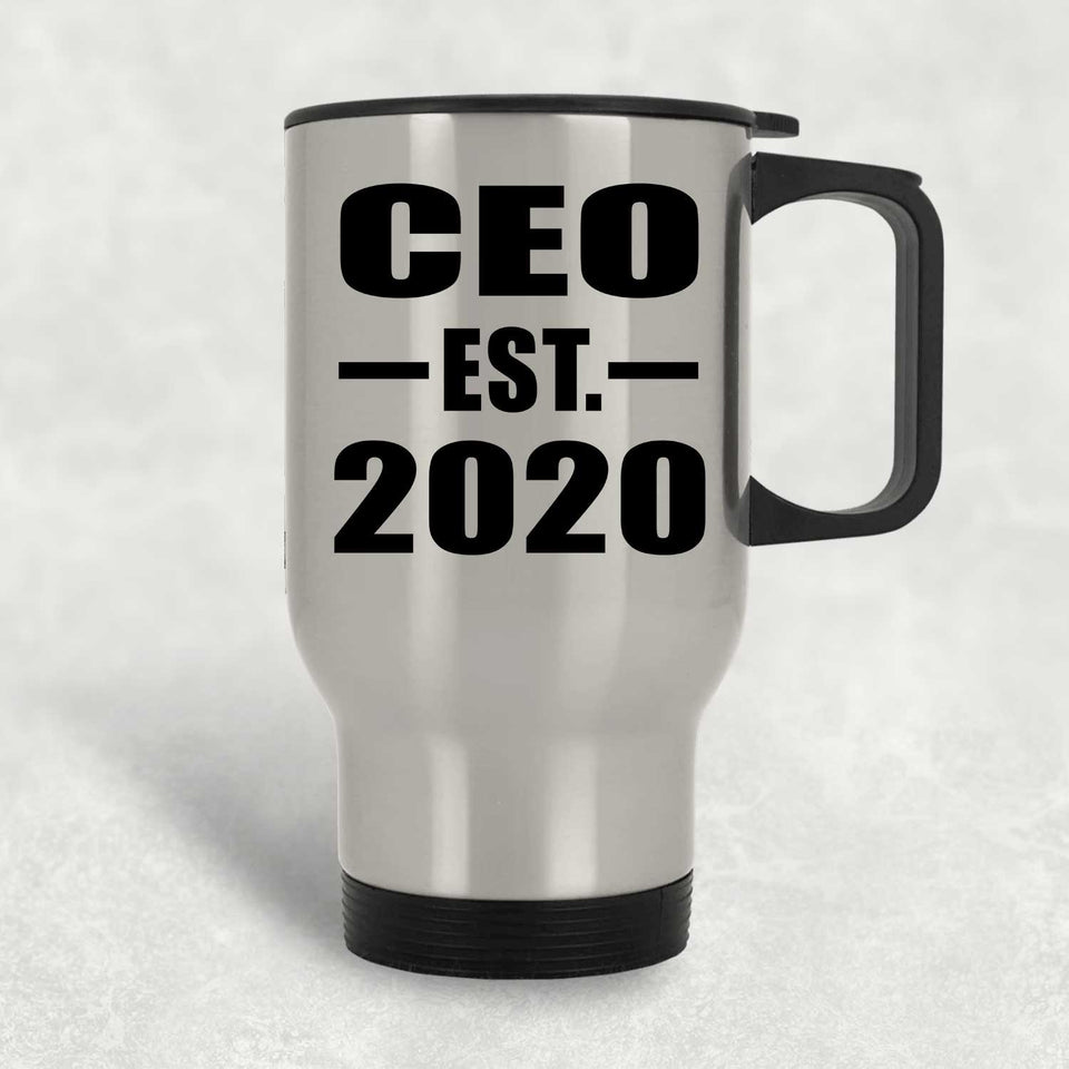 CEO Established EST. 2020 - Silver Travel Mug