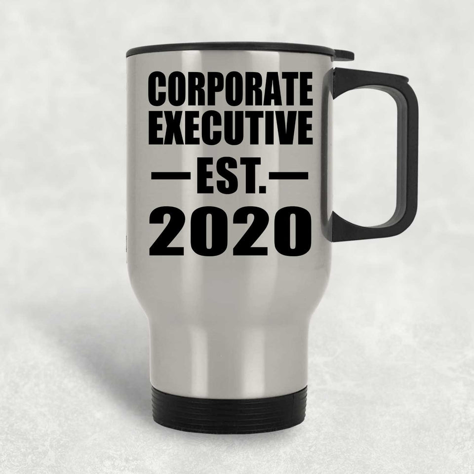 Corporate Executive Established EST. 2020 - Silver Travel Mug