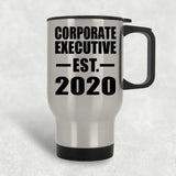 Corporate Executive Established EST. 2020 - Silver Travel Mug