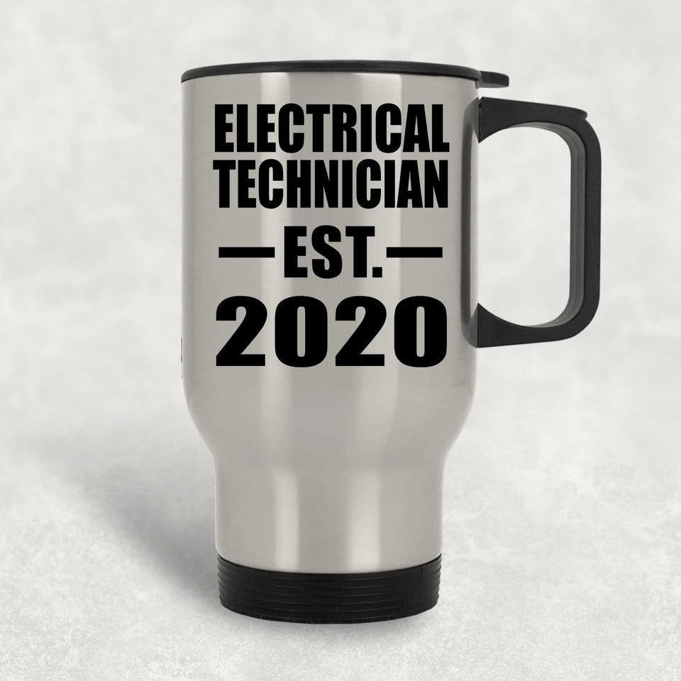 Electrical Technician Established EST. 2020 - Silver Travel Mug