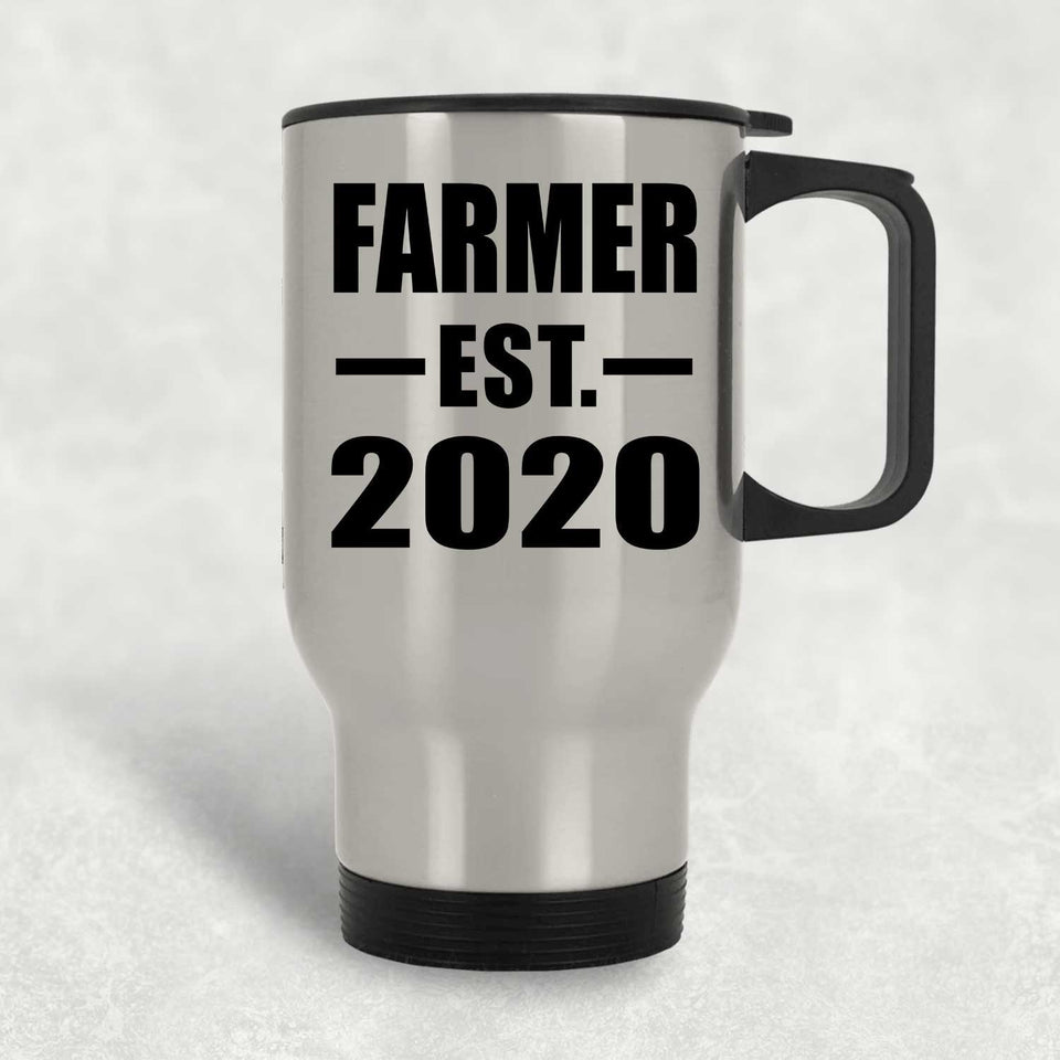 Farmer Established EST. 2020 - Silver Travel Mug