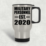Military Personnel Established EST. 2020 - Silver Travel Mug