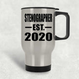 Stenographer Established EST. 2020 - Silver Travel Mug