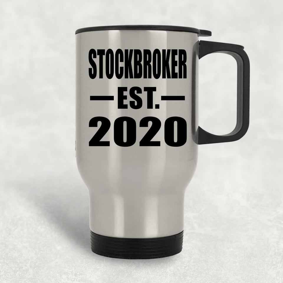 Stockbroker Established EST. 2020 - Silver Travel Mug