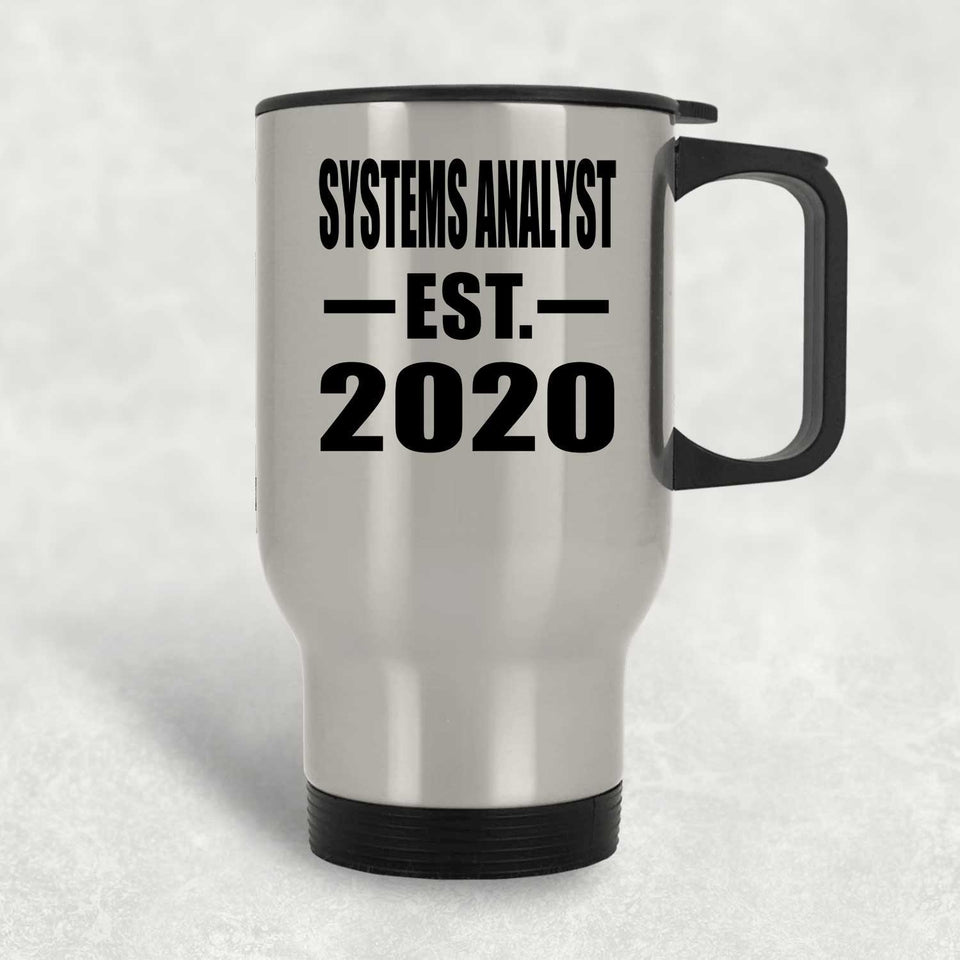 Systems Analyst Established EST. 2020 - Silver Travel Mug