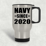 Navy Since 2020 - Silver Travel Mug