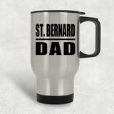 St. Bernard Dad - Silver Travel Mug