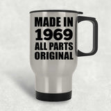 55th Birthday Made in 1969 All Parts Original - Silver Travel Mug