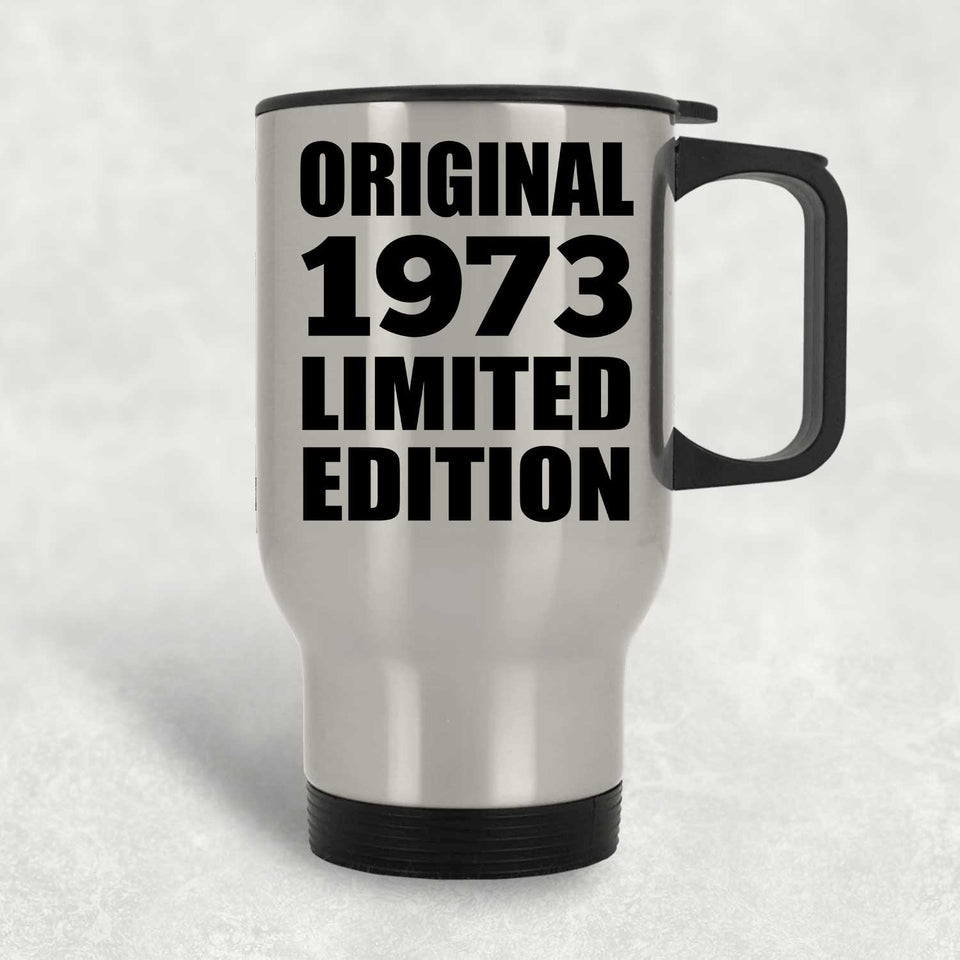 51st Birthday Original 1973 Limited Edition - Silver Travel Mug