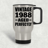 36th Birthday Vintage 1988 Aged Perfectly - Silver Travel Mug