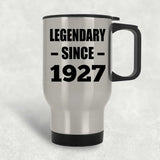 97th Birthday Legendary Since 1927 - Silver Travel Mug