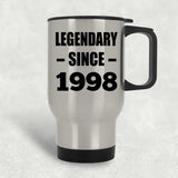26th Birthday Legendary Since 1998 - Silver Travel Mug