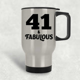 41st Birthday 41 & Fabulous - Silver Travel Mug